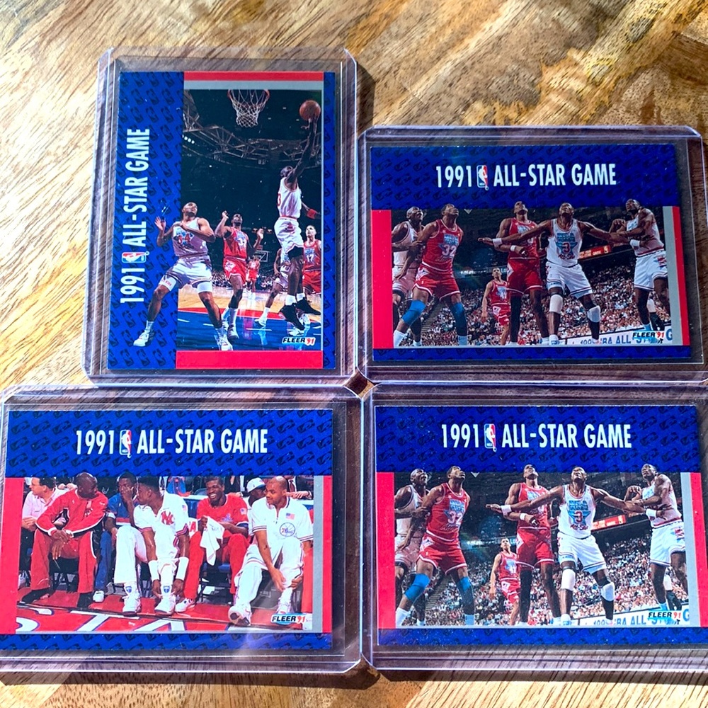1991 FLEER MICHAEL Jordan All-Star - 4 card lot